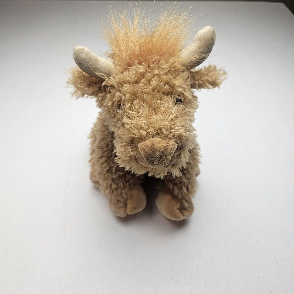 GANZ Highland Cow Hennie Plush Soft Toy Brown/Beige Washable 2019 H15329